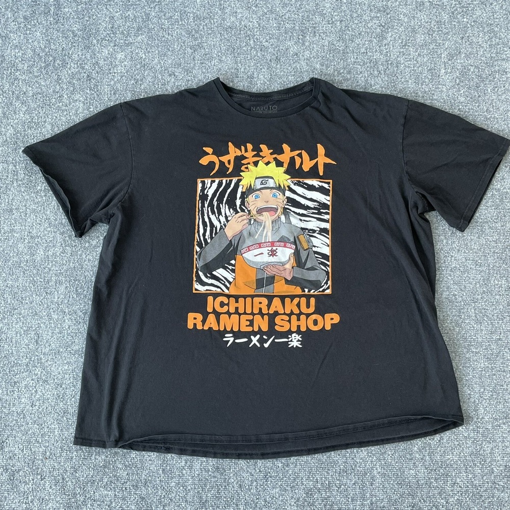Naruto Shirt Mens XXXL Shippuden Ichiraku Ramen Shop Anime Manga Graphic Shirt - Picture 1 of 9